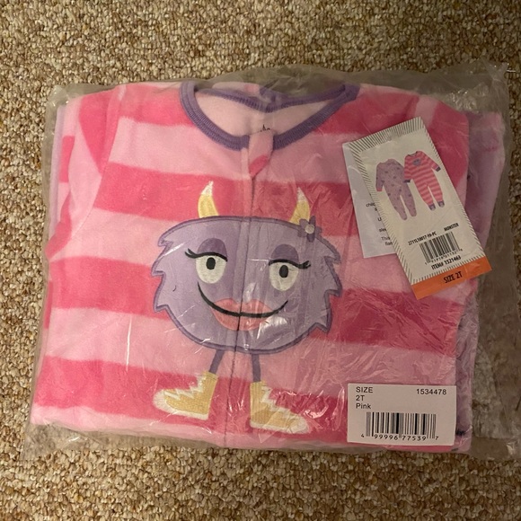 Kids Headquarters Kids' 2-pack Blanket Sleeper, Pink Monster - Picture 6 of 8